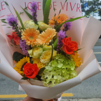 해바라기오렌지 꽃다발 썸네일 2