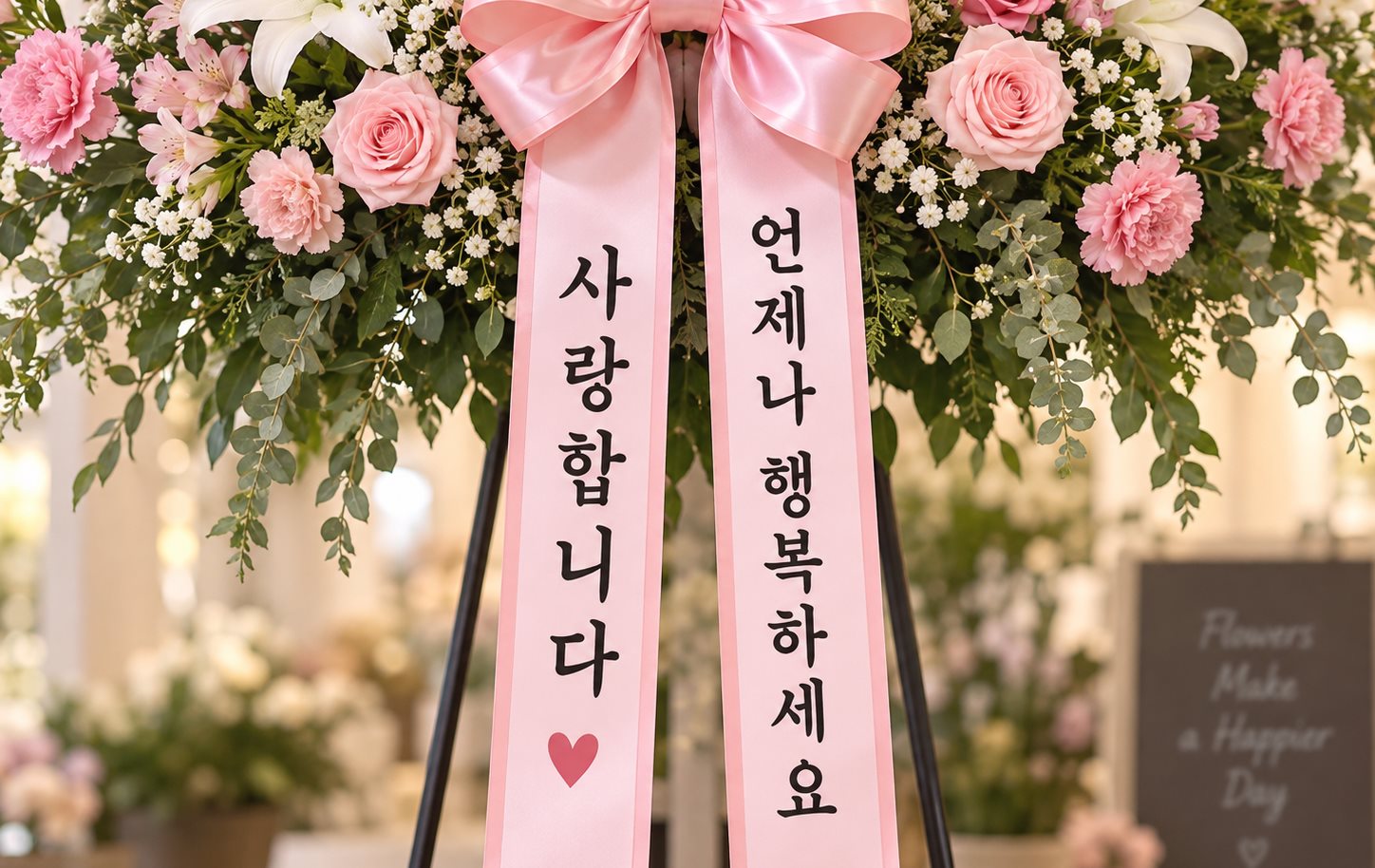 리본 메세지 예시